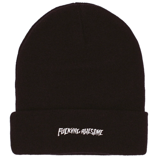 Fucking Awesome Metal Stamp Logo Cuffed Beanie Black