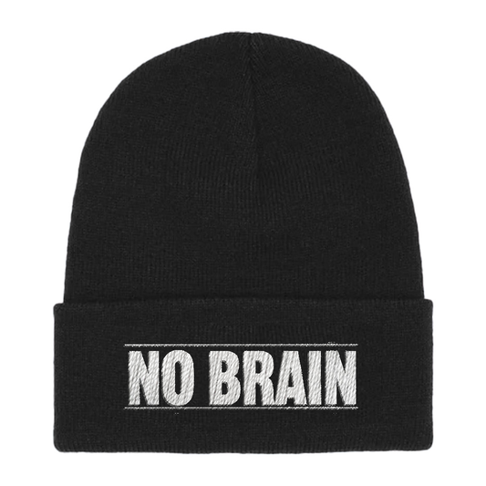 Fucking Awesome No Brain Cuffed Beanie Black