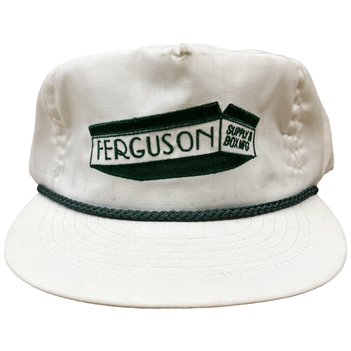 Vintage Ferguson Supply & Box Mfg. Rope Strapback Hat - White / Green