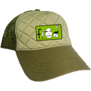 Frog Home Sweet Egg Quilted Trucker Hat Olive