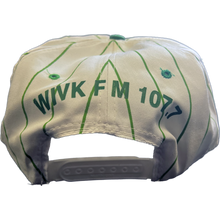 Load image into Gallery viewer, Vintage WIVK-FM 107.7 Knoxville, Tennessee Pinstripe Rope Snapback Hat - White / Green
