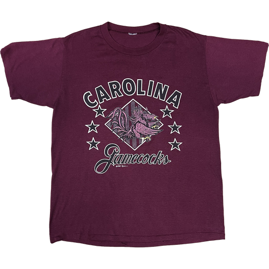 Vintage 1988 Carolina Gamecocks Tee - Medium - Burgundy