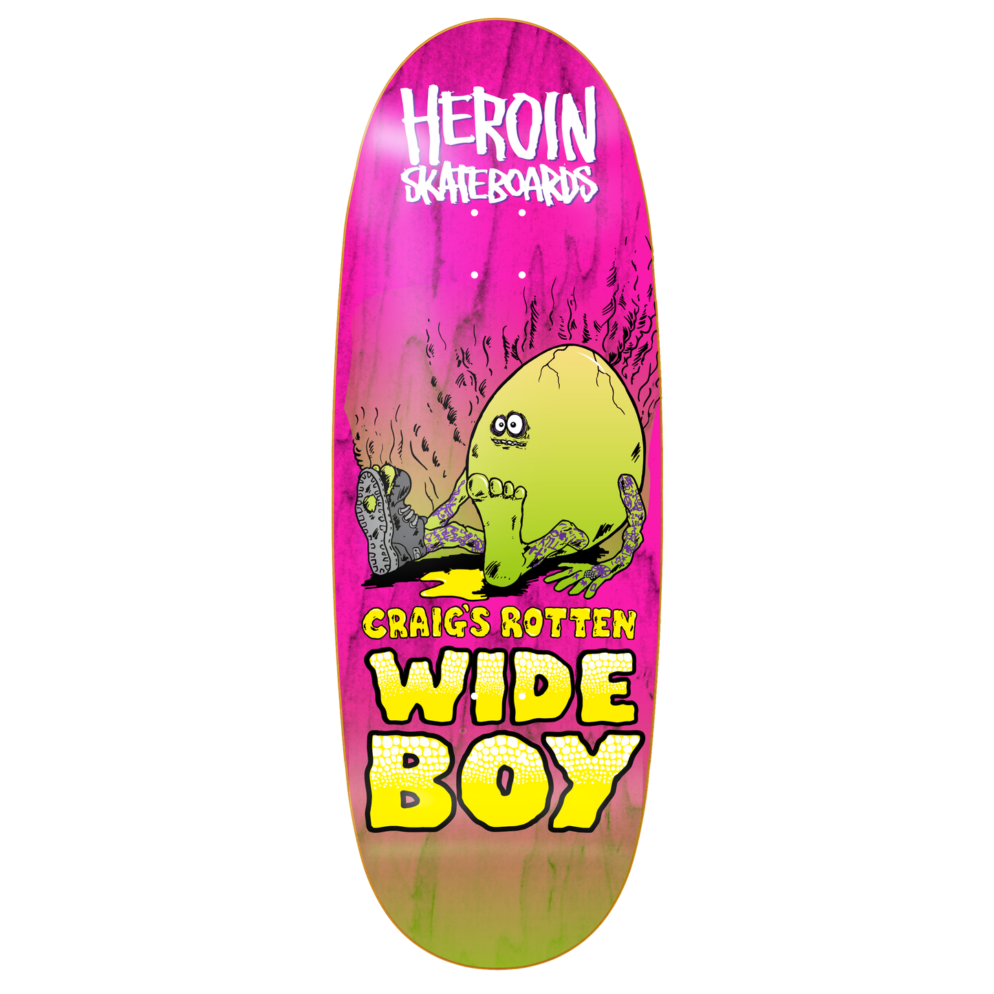 Heroin Craig Questions Rotten Wide Boy Egg Shaped Deck 10.75"