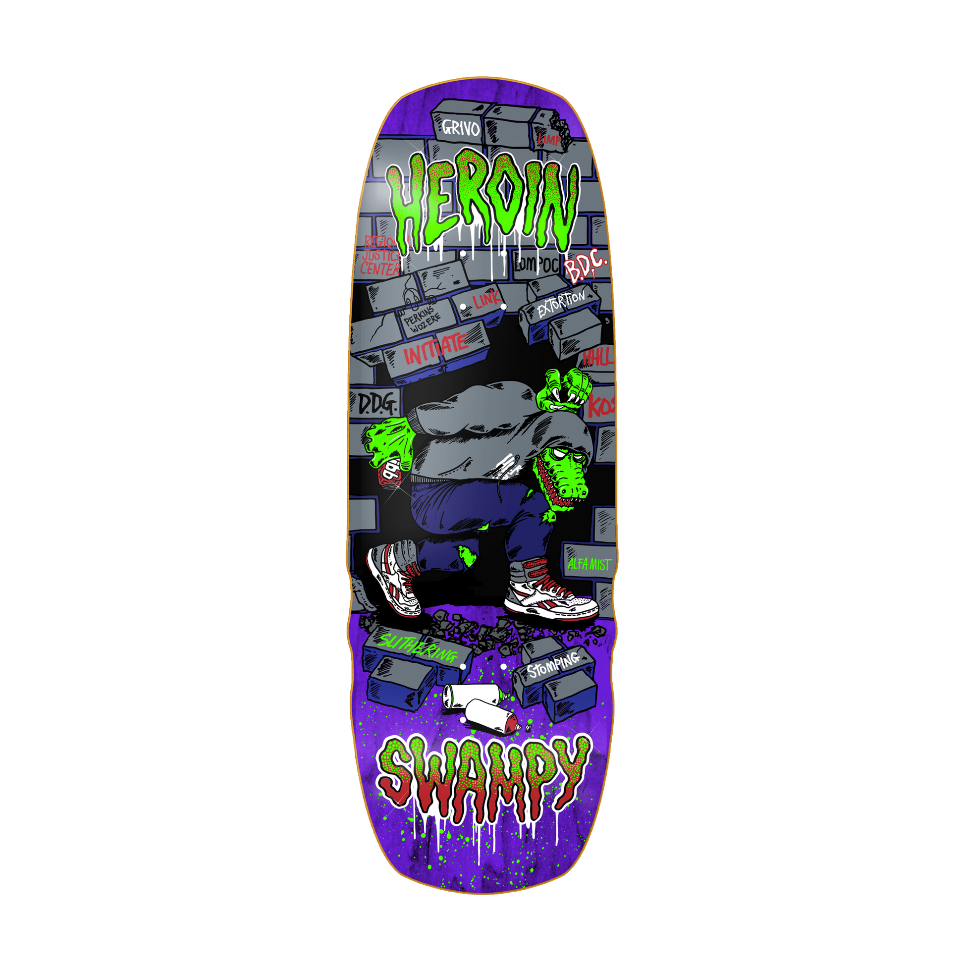 Heroin Swampy Stomp Shaped Deck 10.5"