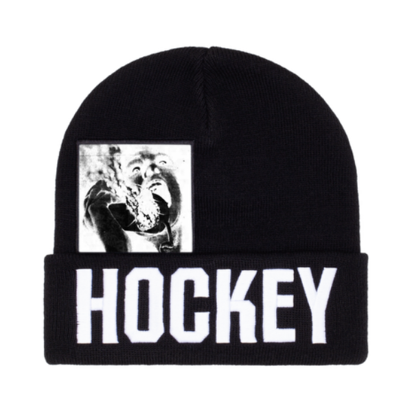 Hockey Serious Warning Beanie Black