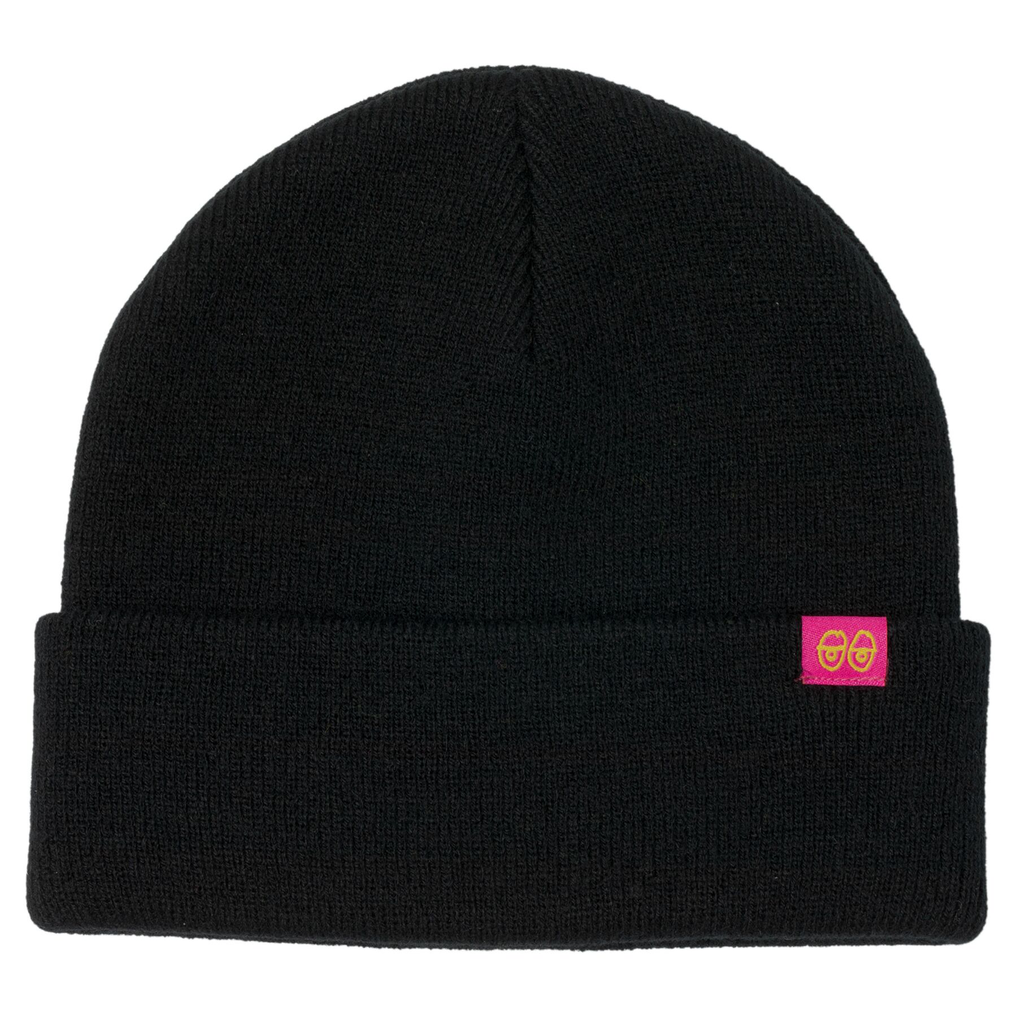 Krooked Eyes Clip Cuff Beanie Black / Pink