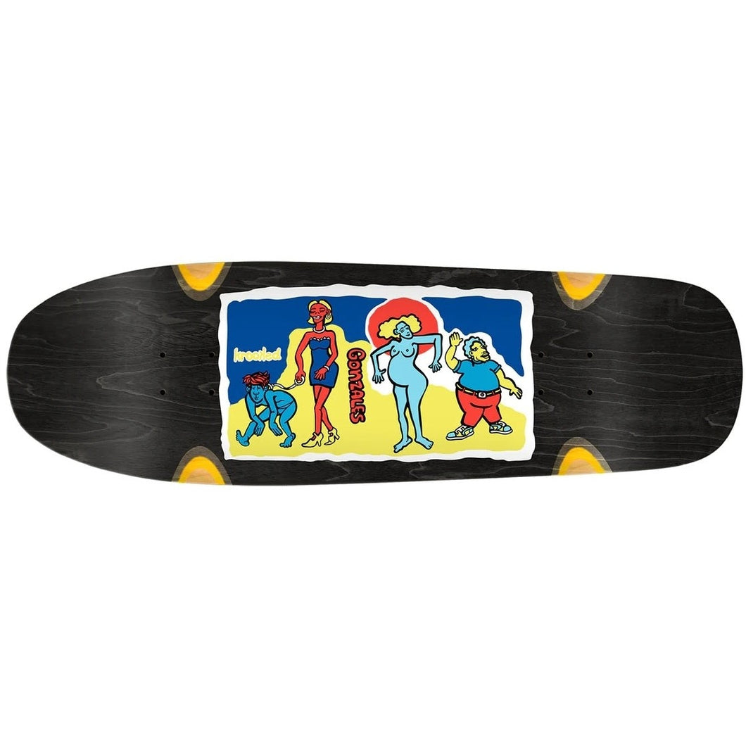 Krooked Mark Gonzales Family Affair Shaped Deck With Wheel Wells 9.81
