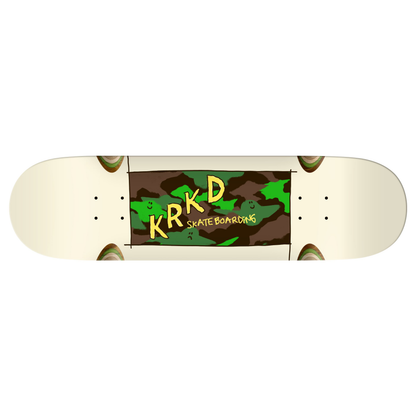 Krooked Team Kamo Deck 8.5" (DLXSF Shape #II) White
