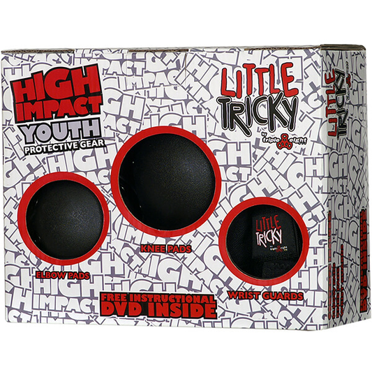 Triple 8 Little Tricky Knee / Elbow / Wrist Junior Pad Set Black