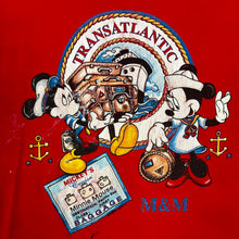 Load image into Gallery viewer, Vintage 1990s Mickey &amp; Minnie Transatlantic Tee - Medium - Red
