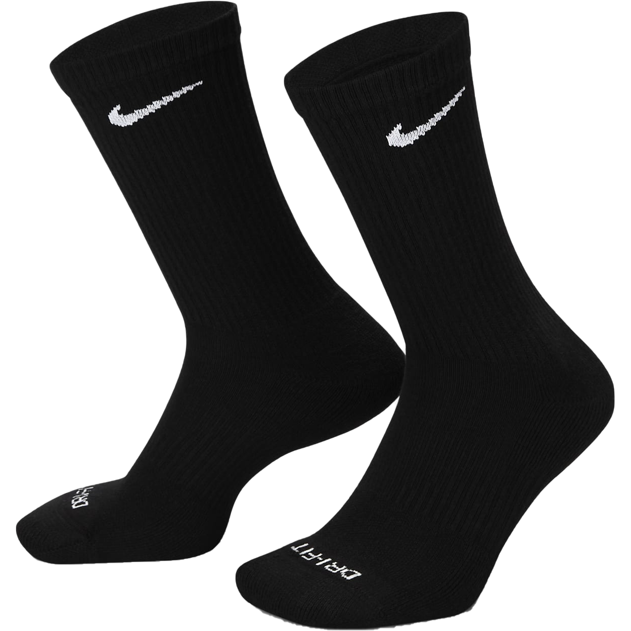 Nike Everyday Plus Cushioned Training Crew Socks 3 - Pack Black / White