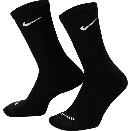 Nike Everyday Plus Cushioned Training Crew Socks 3 - Pack Black / White