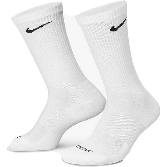 Nike Everyday Plus Cushioned Training Crew Socks 3 - Pack White / Black