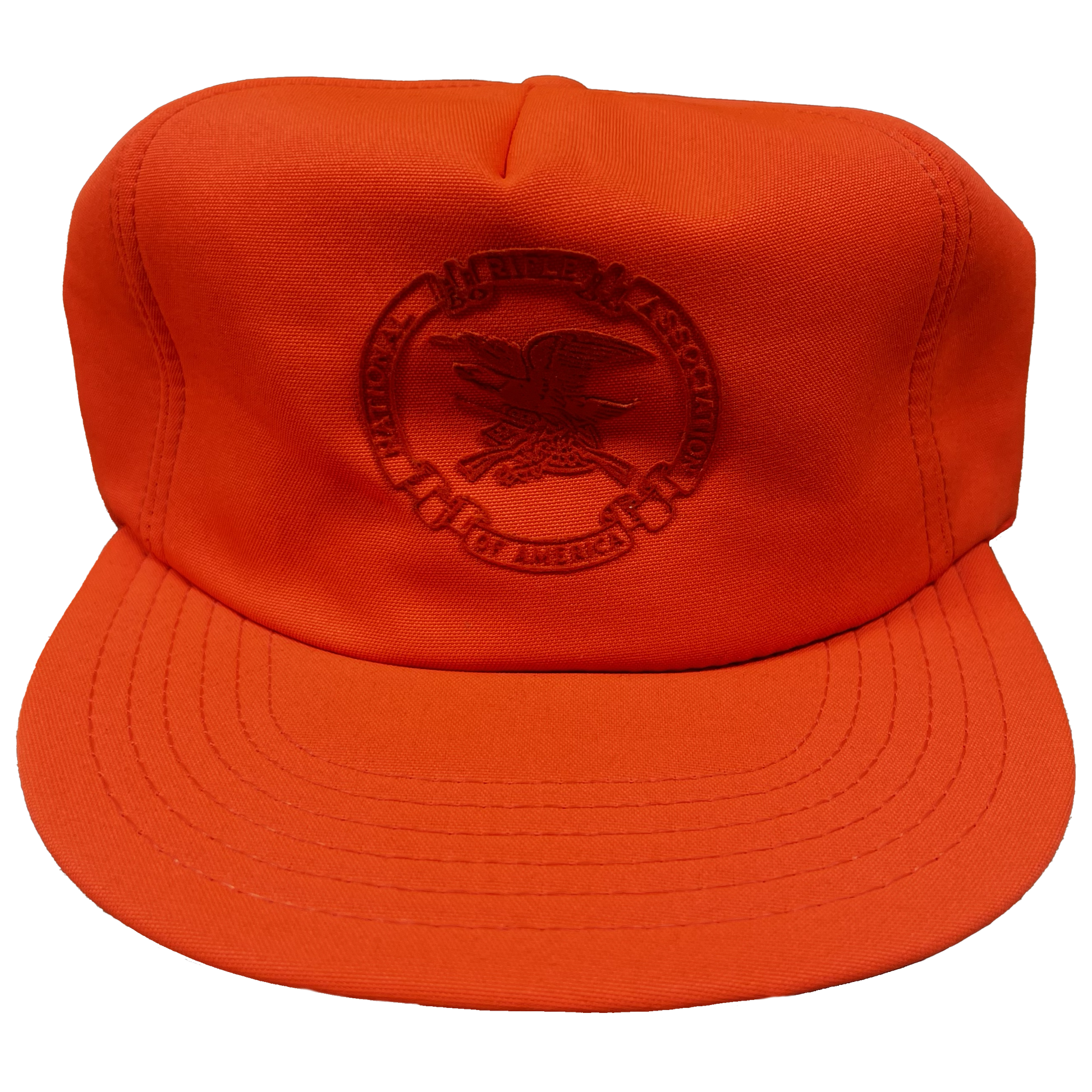 Vintage NRA Hi-Vis Foam Snapback Hat - Safety Orange