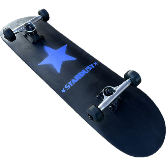 Stardust Orchid Star Pre-Built Complete 7.75" x 32.0" Entry Level Skateboard Matte Black / Orchid