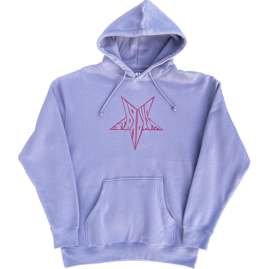 Stardust Skate Shop Red Shimmer Star Hoody 026 Plum Purple