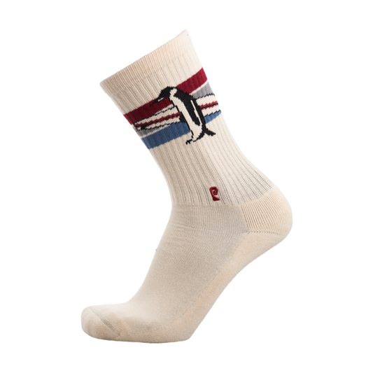 Psockadelic Surf Bird Crew Socks Cream