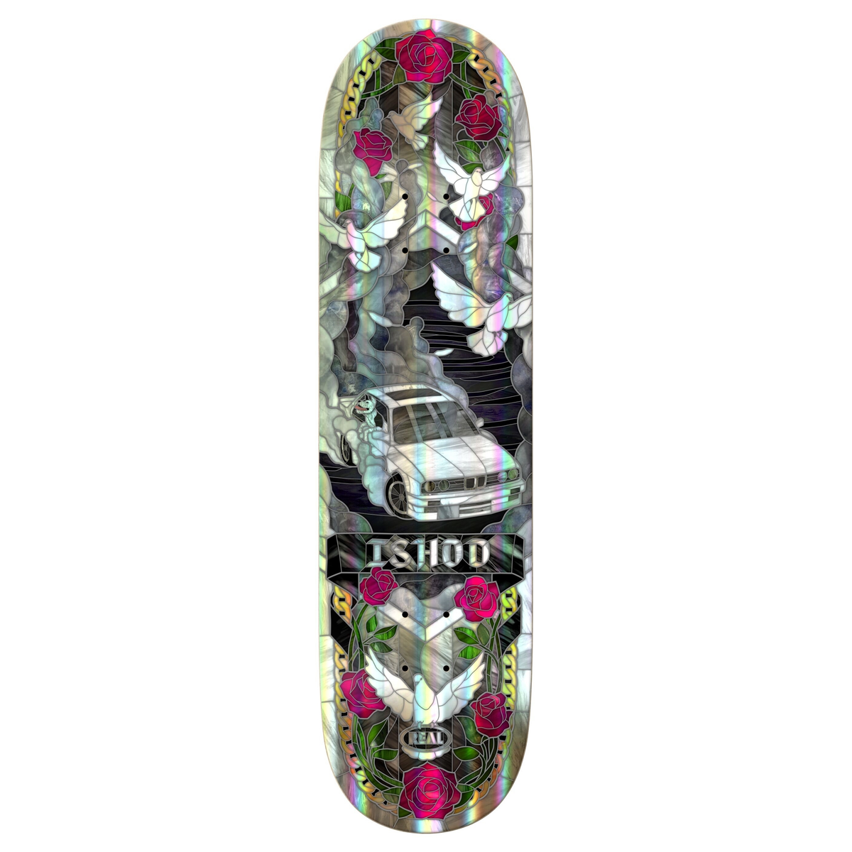 Real Ishod Wair Holographic Foil Cathedral II Twin Tail Deck 8.3" (DLXSF Shape #IV)