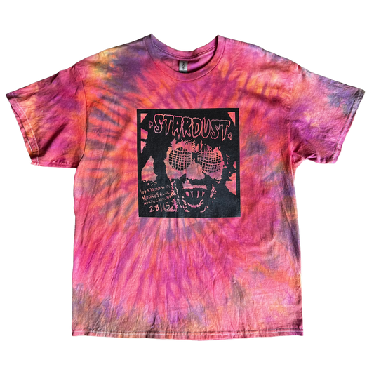 Stardust Skate Shop Human Fly 2.0 Tee 025 Red - Purple - Orange Tie Dye / Black - X-Large