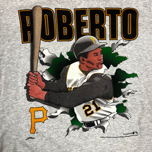 Load image into Gallery viewer, Vintage 1994 Pittsburgh Pirates Roberto Clemente Double Sided Tee Heather Grey
