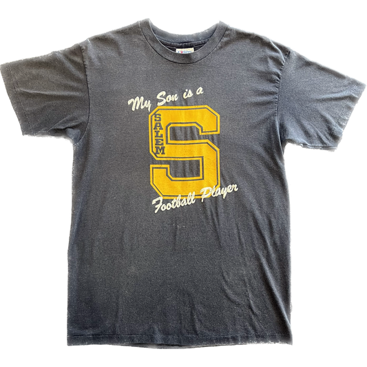 Vintage 1990s Salem Football Tee - Medium - Navy Heather
