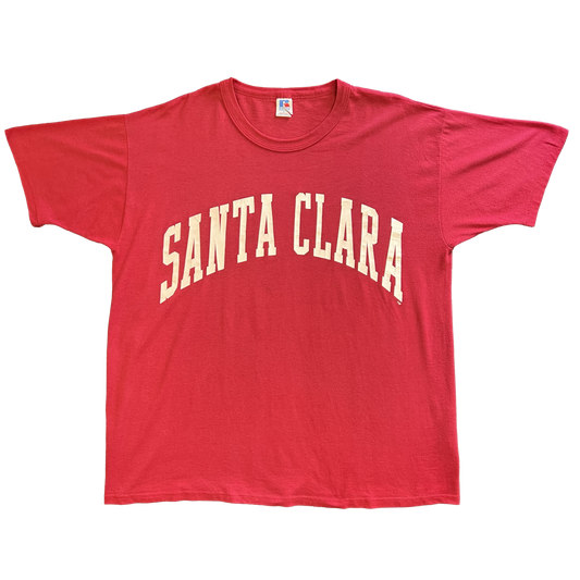 Vintage 1980s Santa Clara Tee - X-Large - Burgundy
