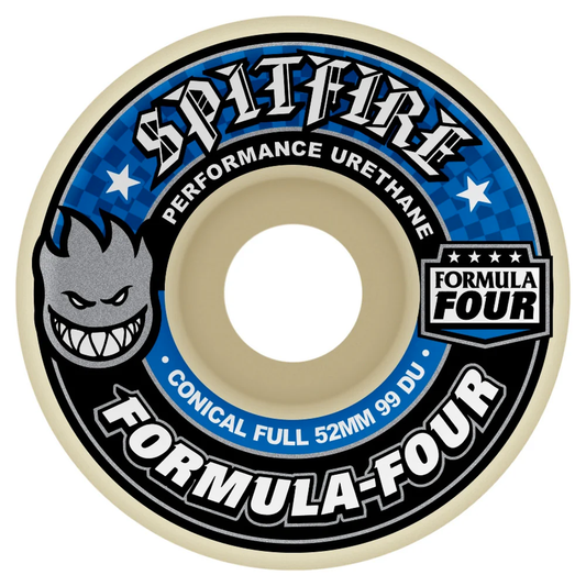 Spitfire Formula Four Conical Full 52mm 99d Set Of 4 Skateboard Wheels