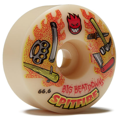Spitfire Formula Four Big Beatdown Classic 66.6mm 99d Set Of 4 Skateboard Wheels