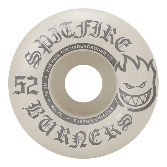 Spitfire Burners 52mm 99d Set Of 4 Skateboard Wheels White / Silver
