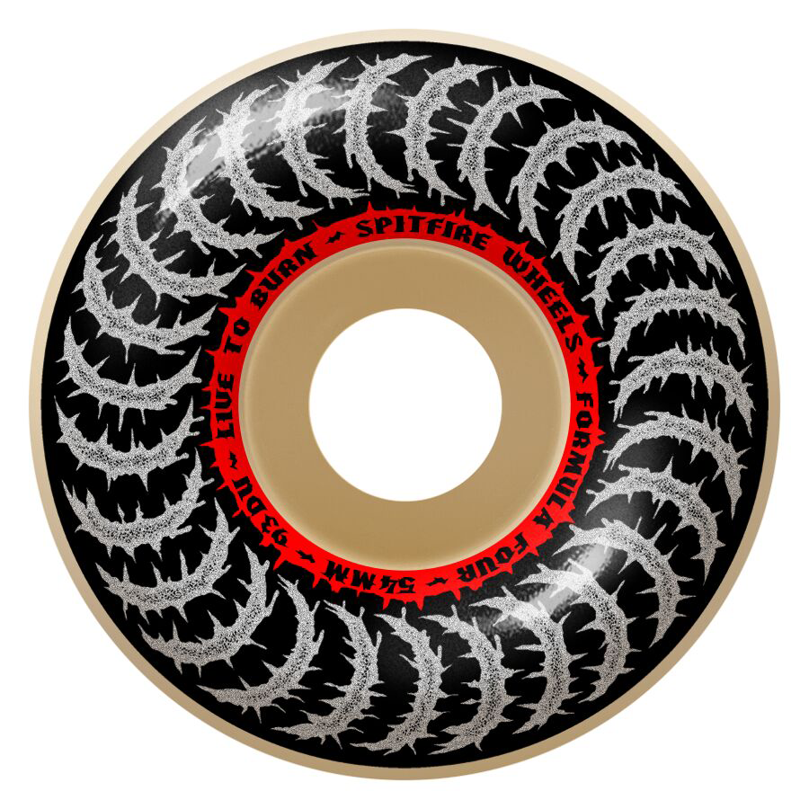 Spitfire Formula Four Deathmask II Classic 54mm 93d Set Of 4 Skateboard Wheels Natural