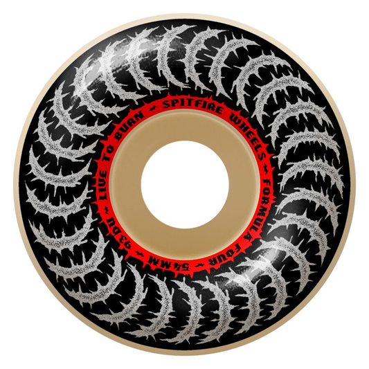 Spitfire Formula Four Deathmask II Classic 54mm 93d Set Of 4 Skateboard Wheels Natural
