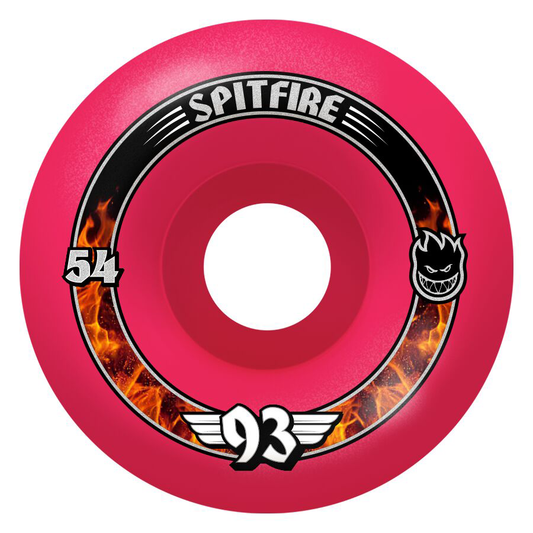 Spitfire Formula Four Radials 54mm 93d Set Of 4 Skateboard Wheels Pink