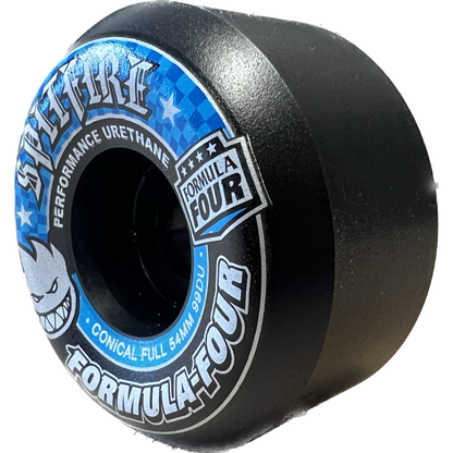 Spitfire Formula Four Conical Full 54mm 99d Set Of 4 Skateboard Wheels Black
