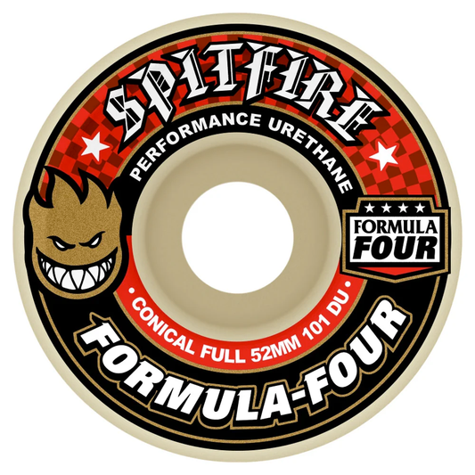 Spitfire Formula Four Conical Full 52mm 101d Set Of 4 Skateboard Wheels