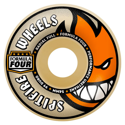 Spitfire Formula Four Radial Full 60mm 99d Set Of 4 Skateboard Wheels Natural