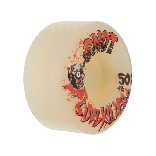 Snot Wheel Co. Curb Killers 50mm 99a Conical Shape Skateboard Wheels Natural White
