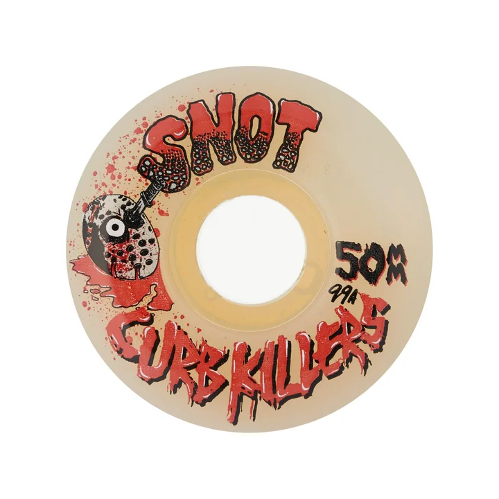 Snot Wheel Co. Curb Killers 50mm 99a Conical Shape Skateboard Wheels Natural White