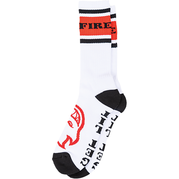 Spitfire Classic 87 Bighead Swirl 3 - Pack Crew Socks White / Red / Black