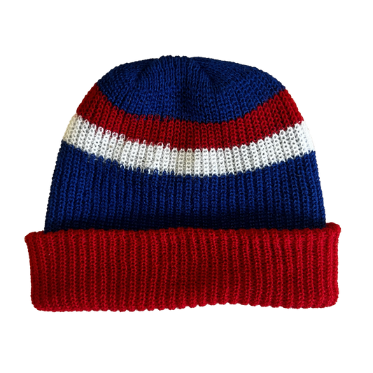 Vintage Striped Beanie Red / White / Blue