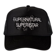 Load image into Gallery viewer, Welcome Superstar Trucker Hat Black
