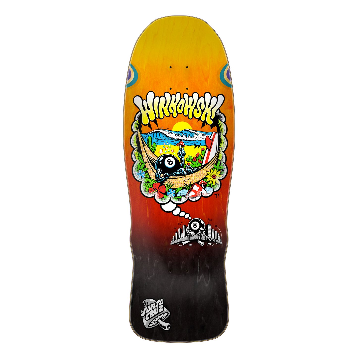 Santa Cruz Erick Winkowski 8Ballr Day Dream Shaped Deck With Front Wheel Wells 10.35"