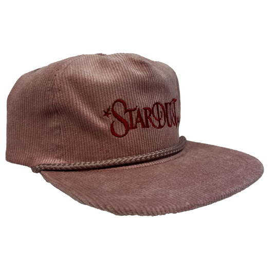 Stardust Wanderlust II Corduroy Snapback Hat 004 Soft Pink / Red