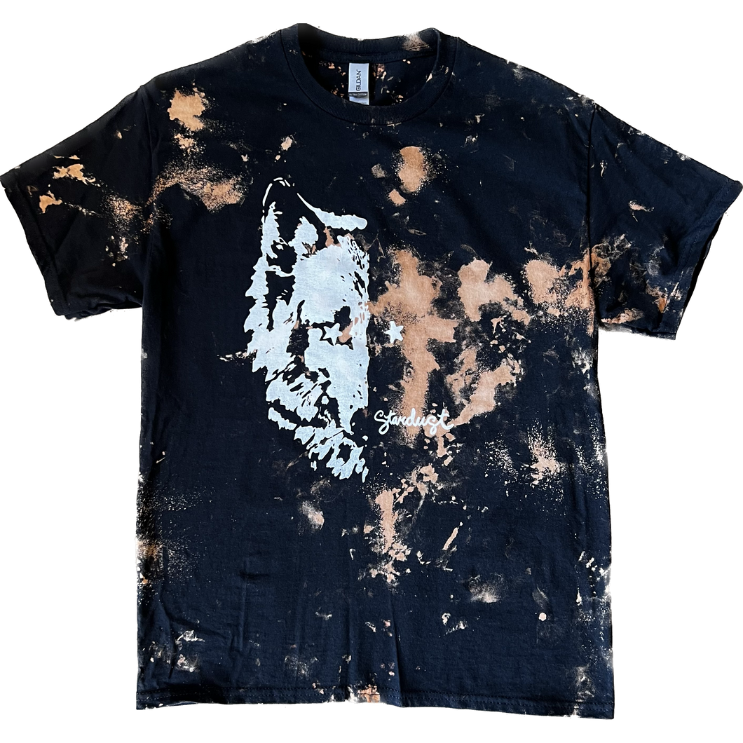 Stardust Wolf Tee 020 Bleached Black / White
