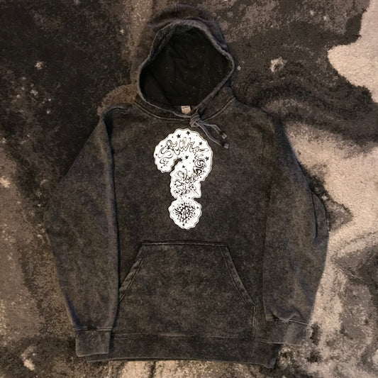 Stardust Skate Shop Uncertainty Hoody 002 Black Mineral Wash / White