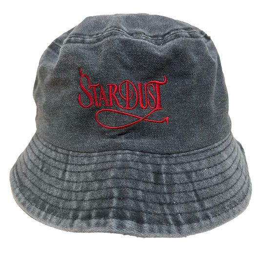 Stardust Devil's Wanderlust Bucket Hat 001 Stone Washed Black / Red