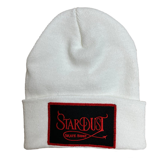 Stardust Devil's Wanderlust Patch Beanie 002 White / Black / Red