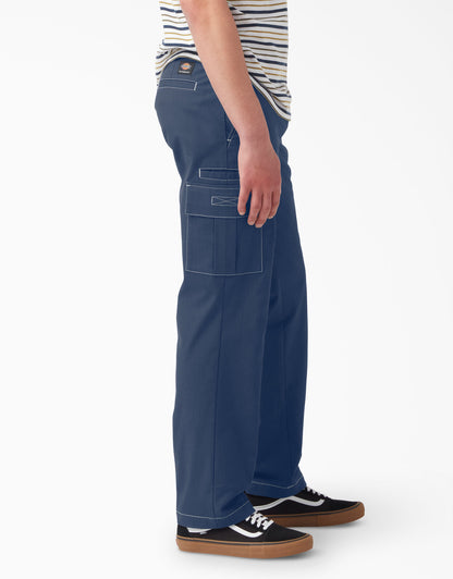 Dickies Skateboarding Ripstop Cargo Pants Ink Navy With White Stitching