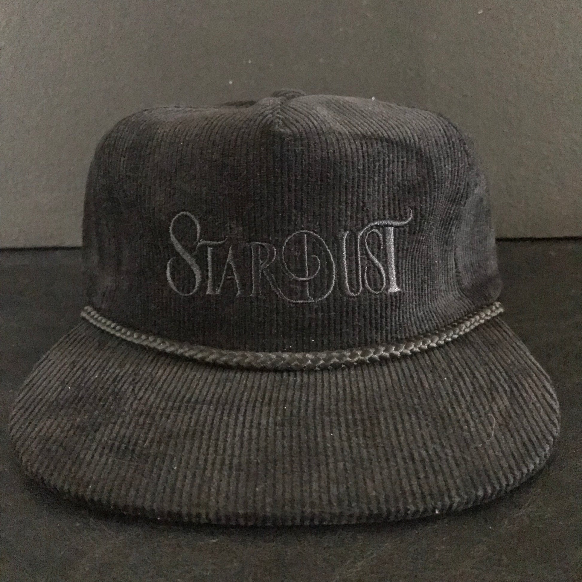 Stardust Skate Shop Wanderlust Corduroy Snapback Hat 001 Black / Black 