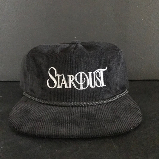 Stardust Skate Shop Wanderlust Corduroy Snapback Hat 001 Black / Silver 