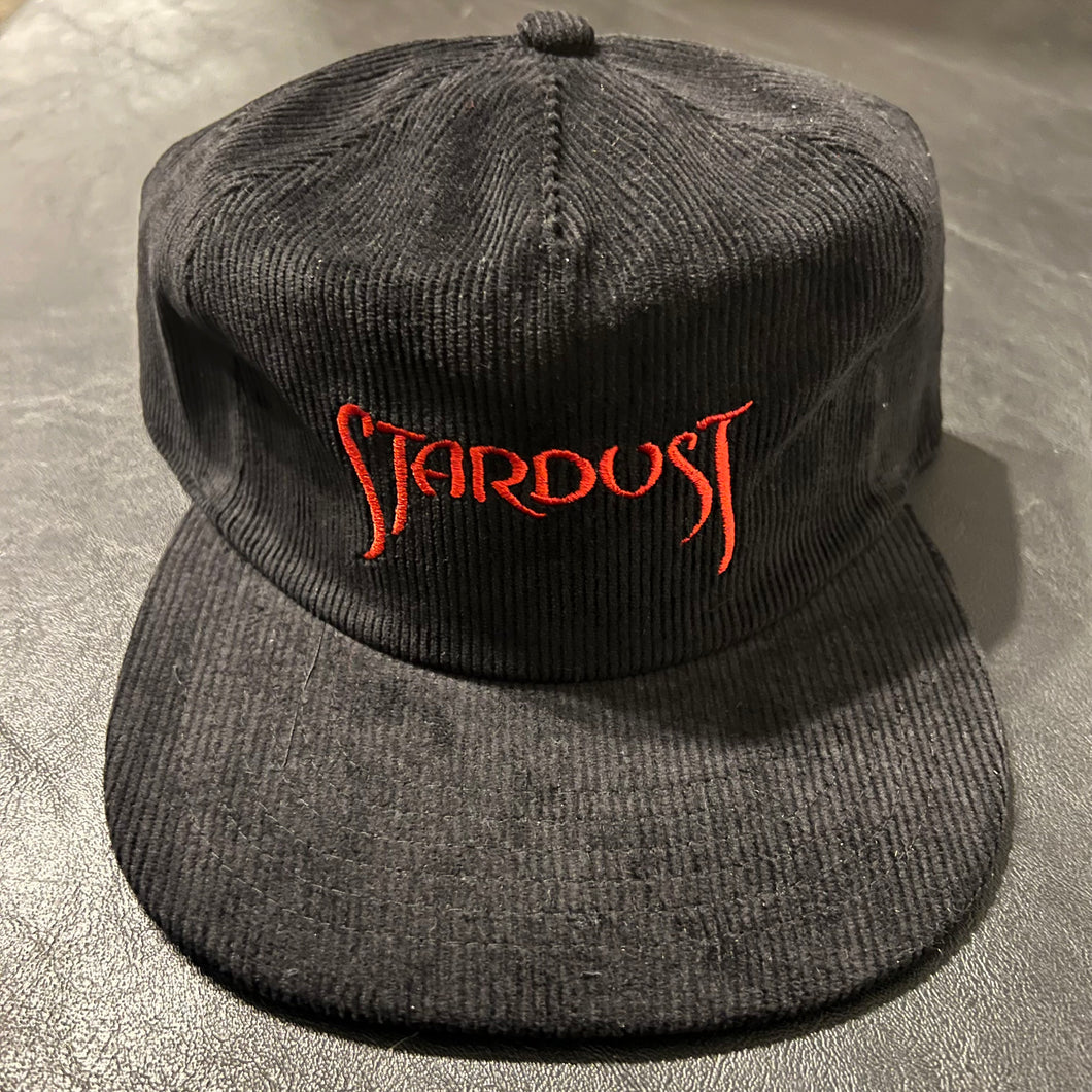 Stardust Fantasy Corduroy Snapback Hat 003 Black / Red